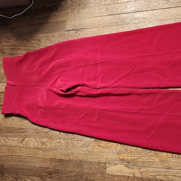 Azzi & Osta Red Wide Straight Leg Pant w/ Ruffle Detail 40 (EU) 4-6 (US) - Picture 5 of 7